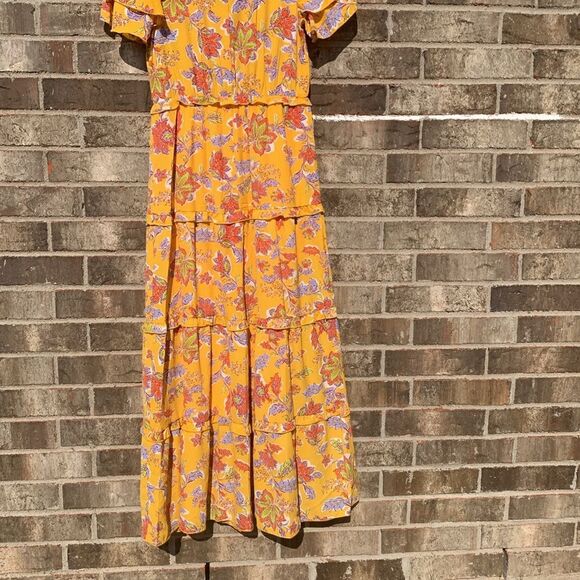 Take 50% OFF- Kate and Lily Floral Yellow Maxi Dress, Size-6 - Picture 8 of 10